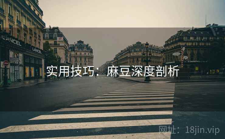 实用技巧：麻豆深度剖析