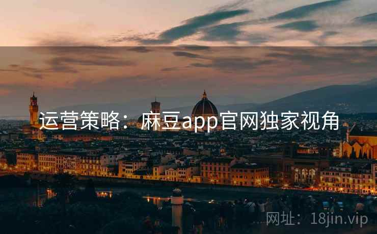 运营策略：麻豆app官网独家视角