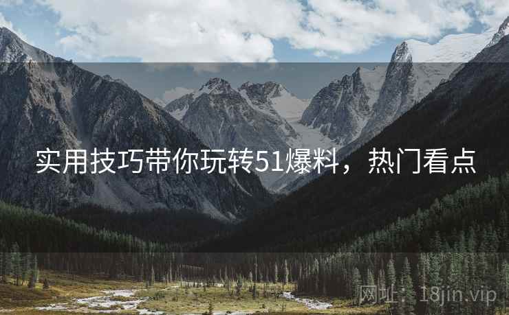 实用技巧带你玩转51爆料，热门看点