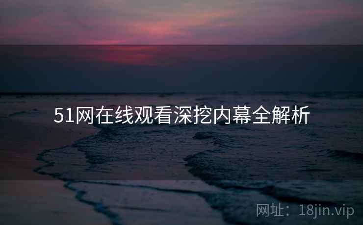 51网在线观看深挖内幕全解析