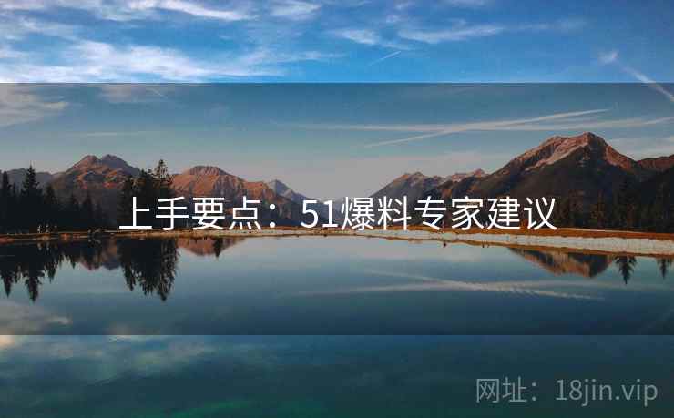 上手要点：51爆料专家建议
